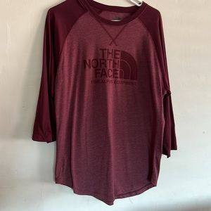 North Face 3/4 sleeve raglan T-shirt